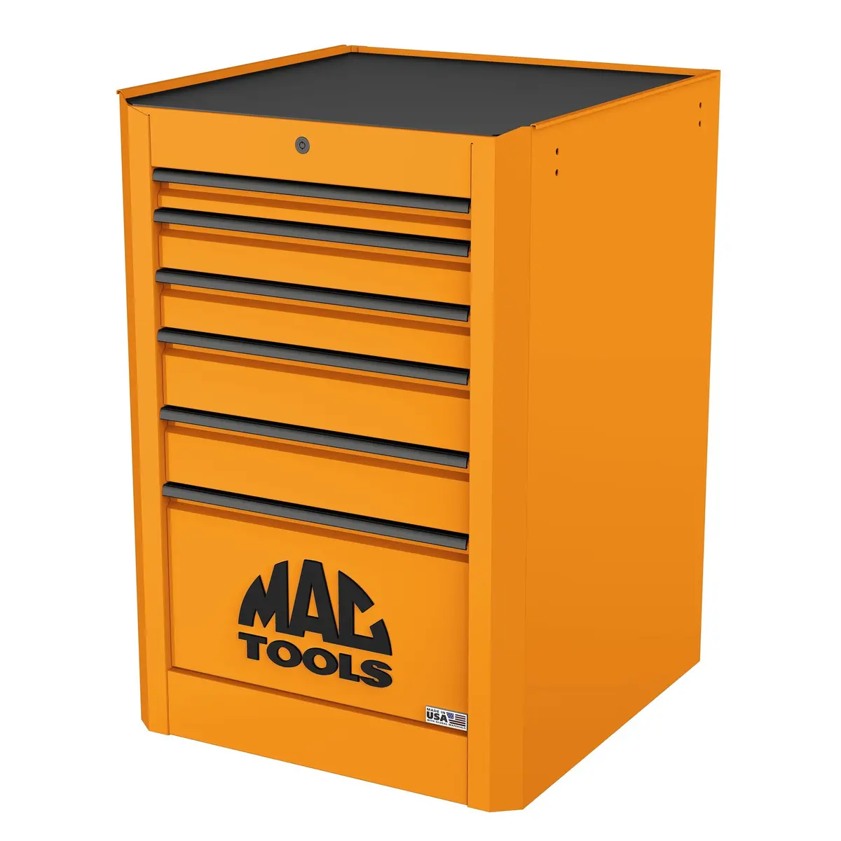 Macsimizer® 6-Drawer Side Box With Powertech™ Drawer - Fireball Orange 1