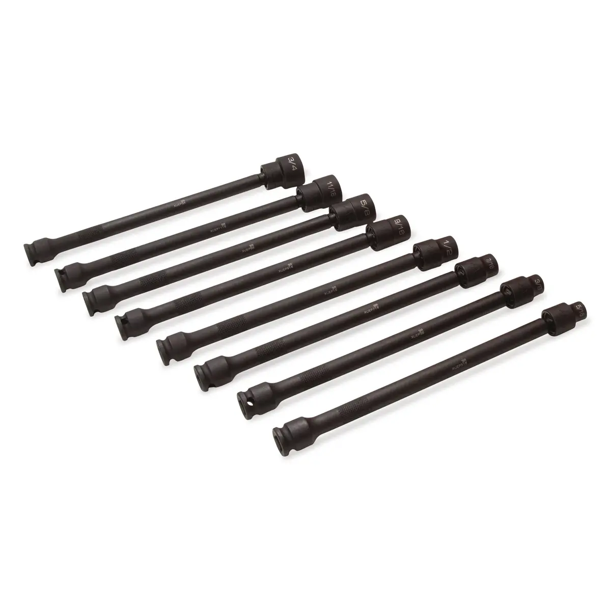 8-Pc. 3/8" Drive Sae Universal Extension Driveline Impact Socket Set - 12-Pt. 1