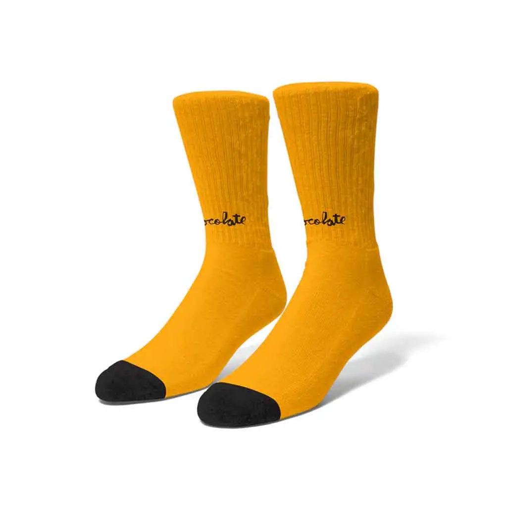 Chocolate Lost Chunk Sock - Gold 1