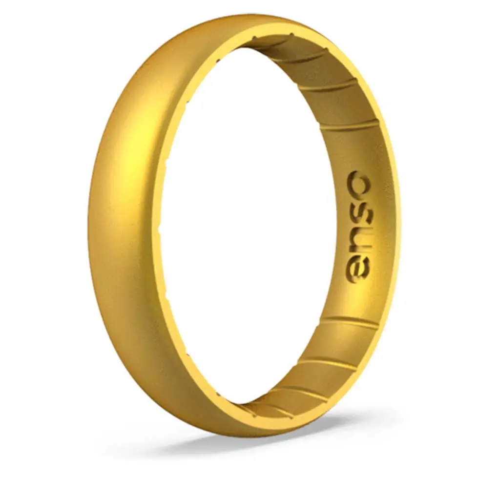 Enso Rings Elements Thin Silicone Ring - Gold 1