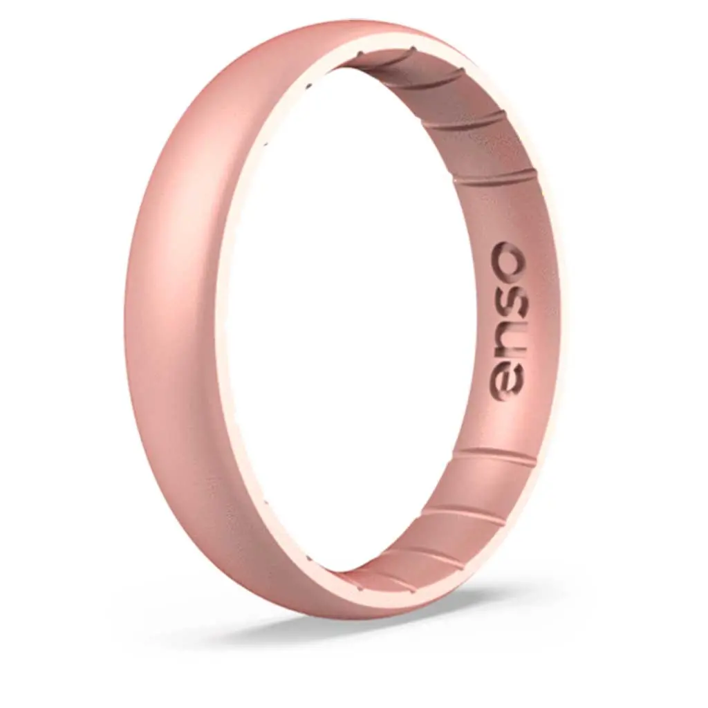 Enso Rings Elements Thin Silicone Ring - Rose Gold 1