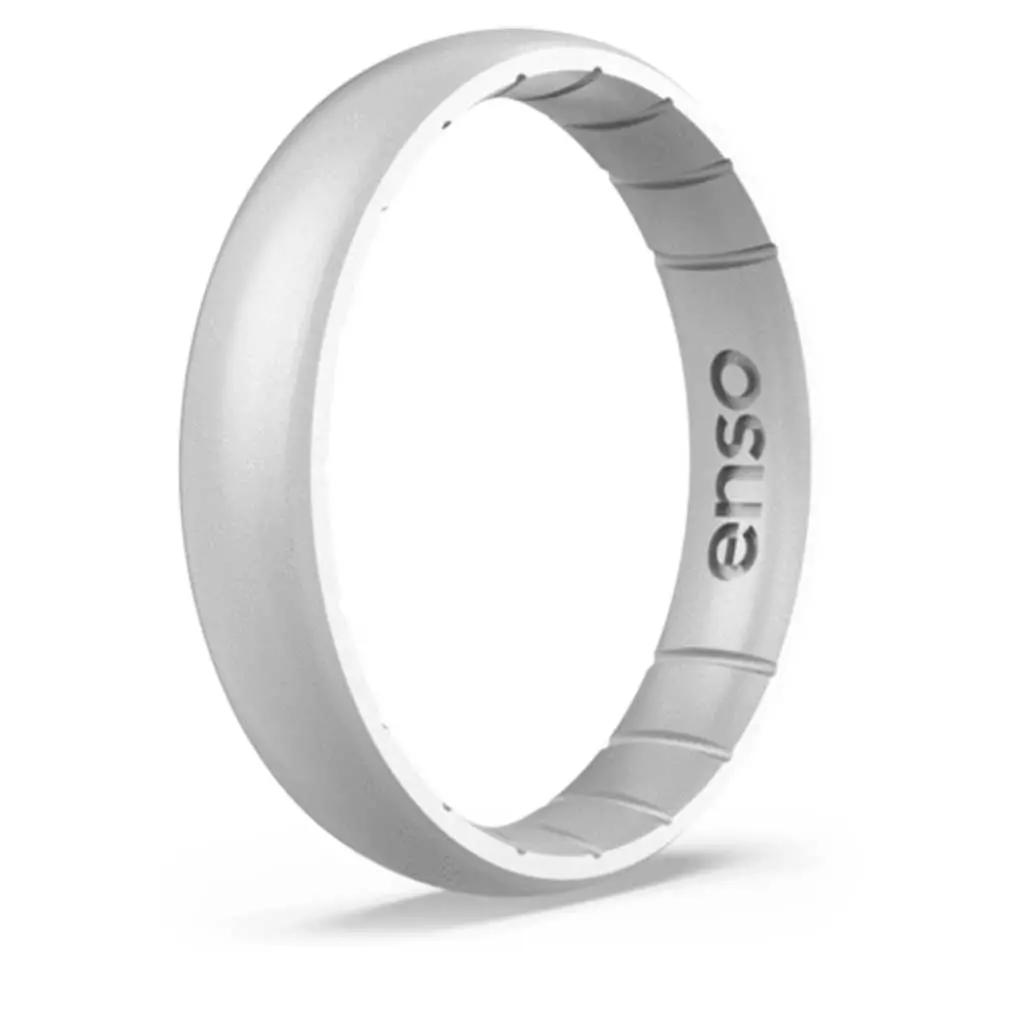 Enso Rings Elements Thin Silicone Ring - Silver 1