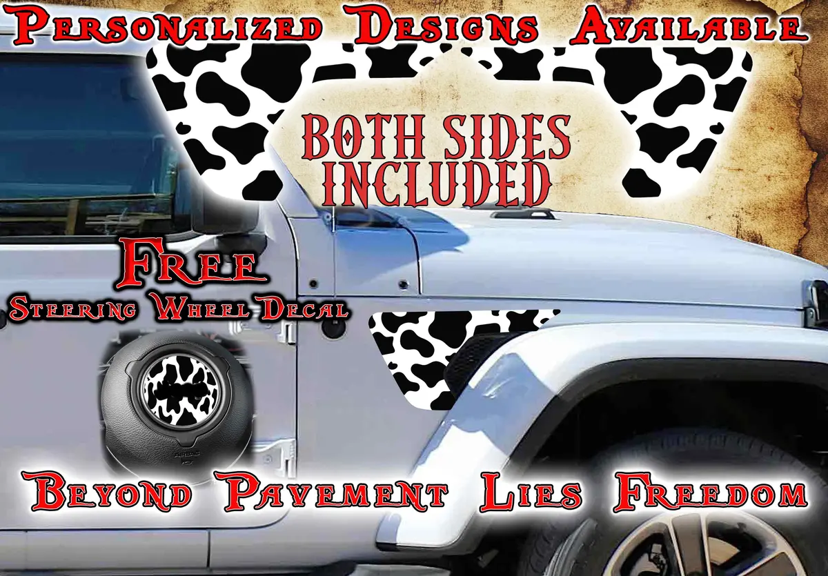Fender Vent For The Jl Or Jt 2018 Or Newer Cow Print 1
