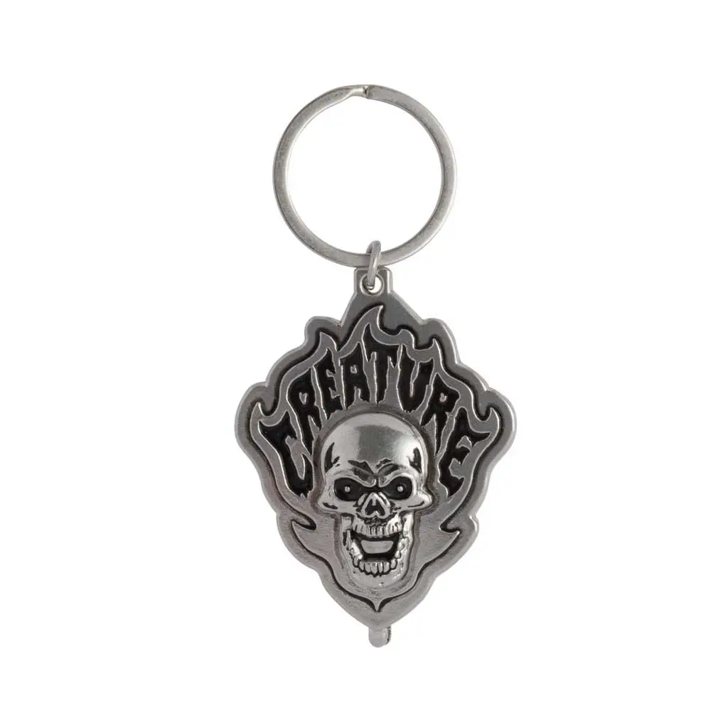 Creature Bonehead Flame Key Chain - Nickle 1
