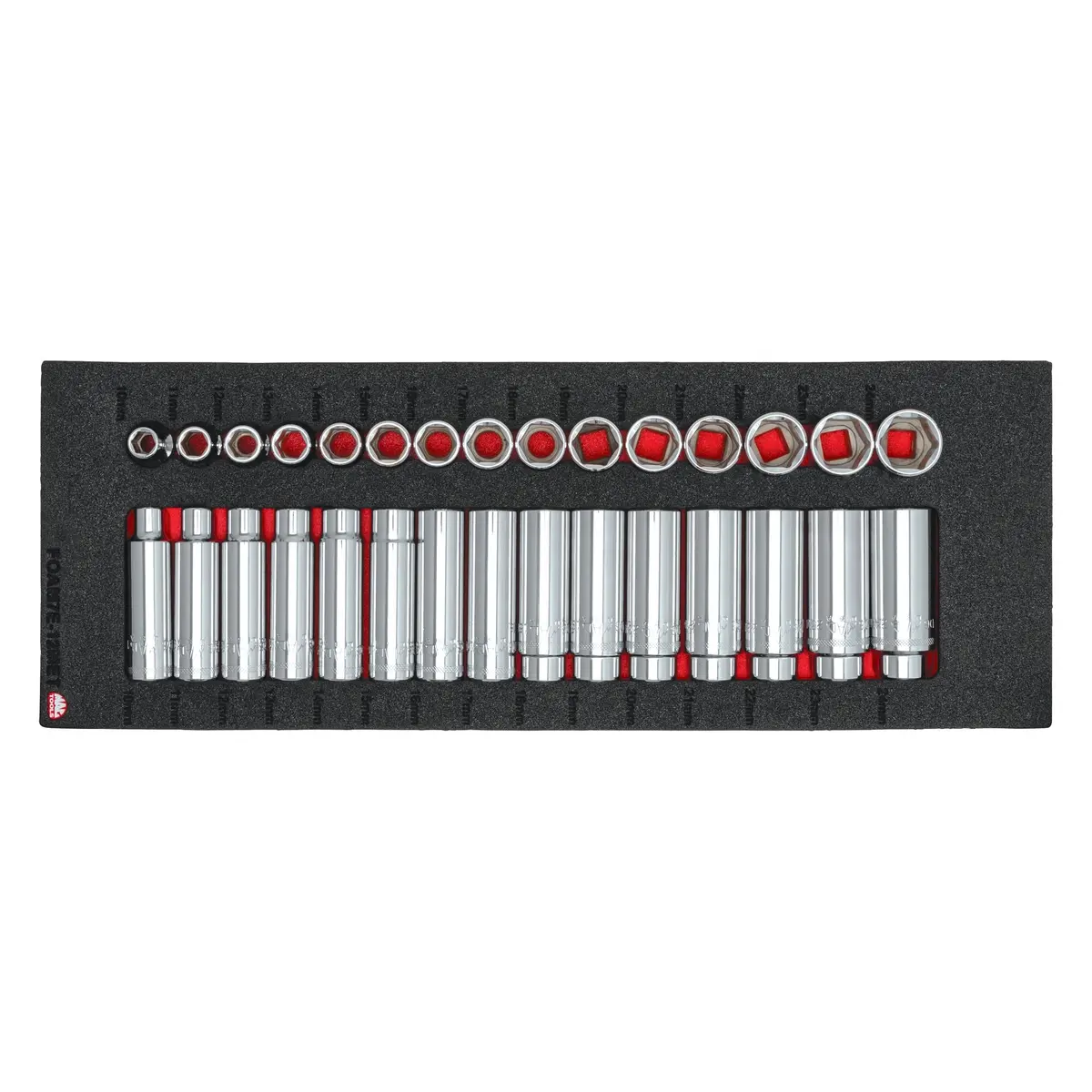 30-Pc. 1/2" Drive Metric Socket Foam Set 1