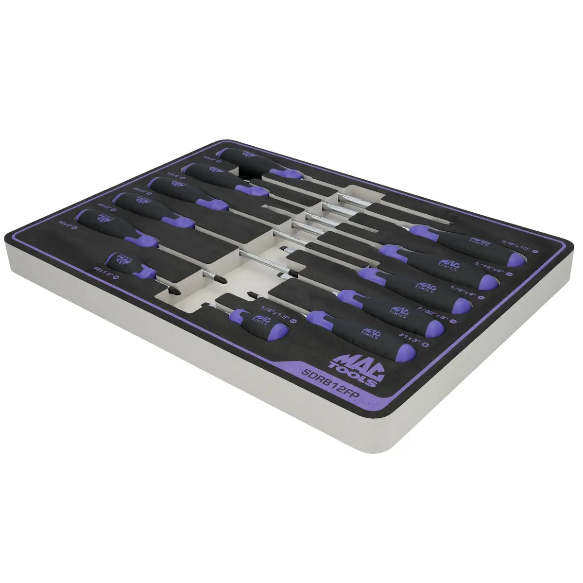 12-Pc. Screwdriver Set In Foam - Purple 1