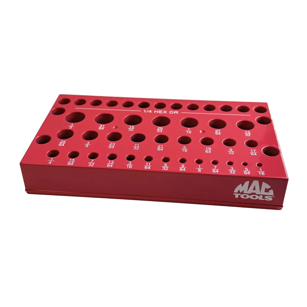 42-Slot Magnetic Drill Bit Holder - Red 1