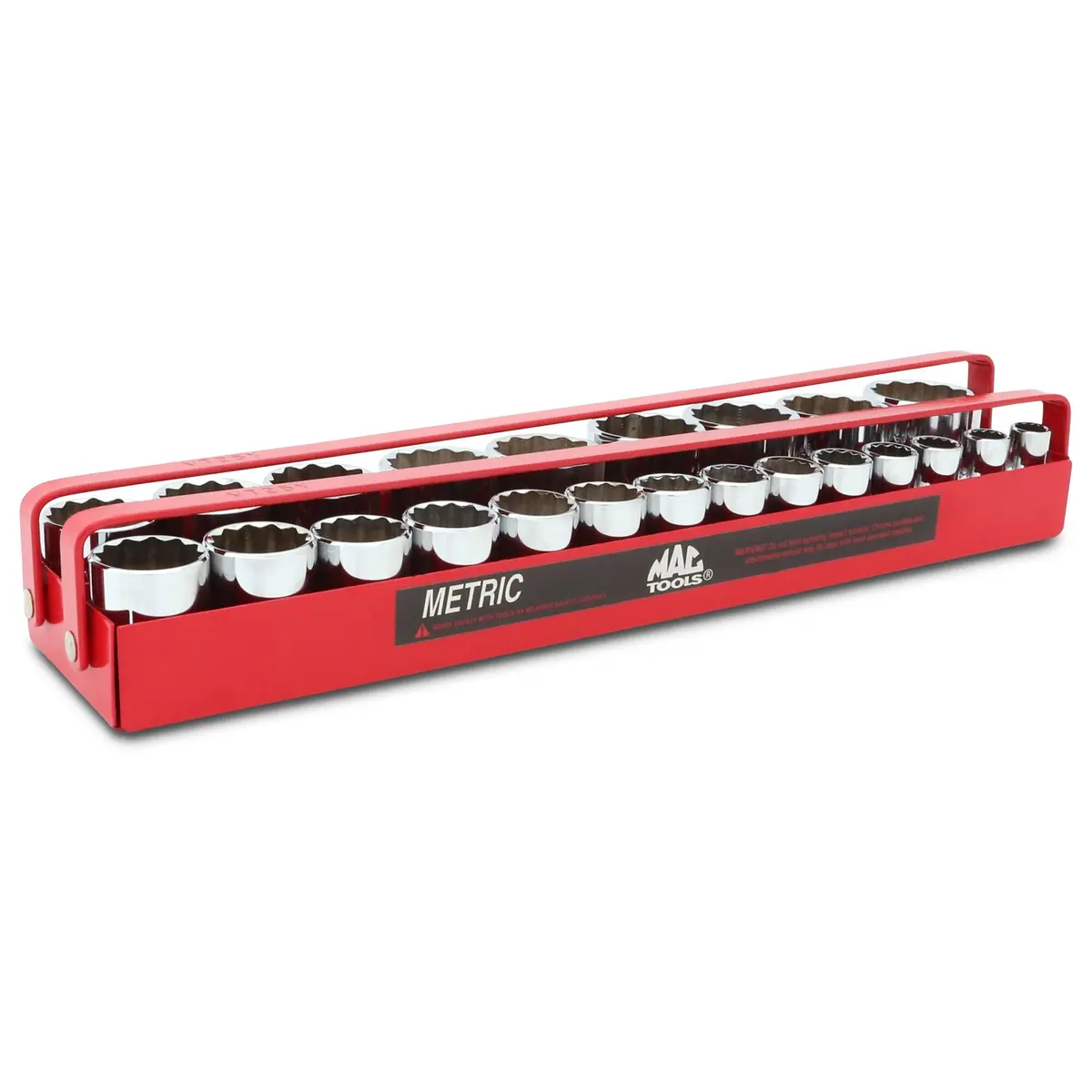 23-Pc. 1/2" Drive Metric Socket Set - 12-Pt. 1