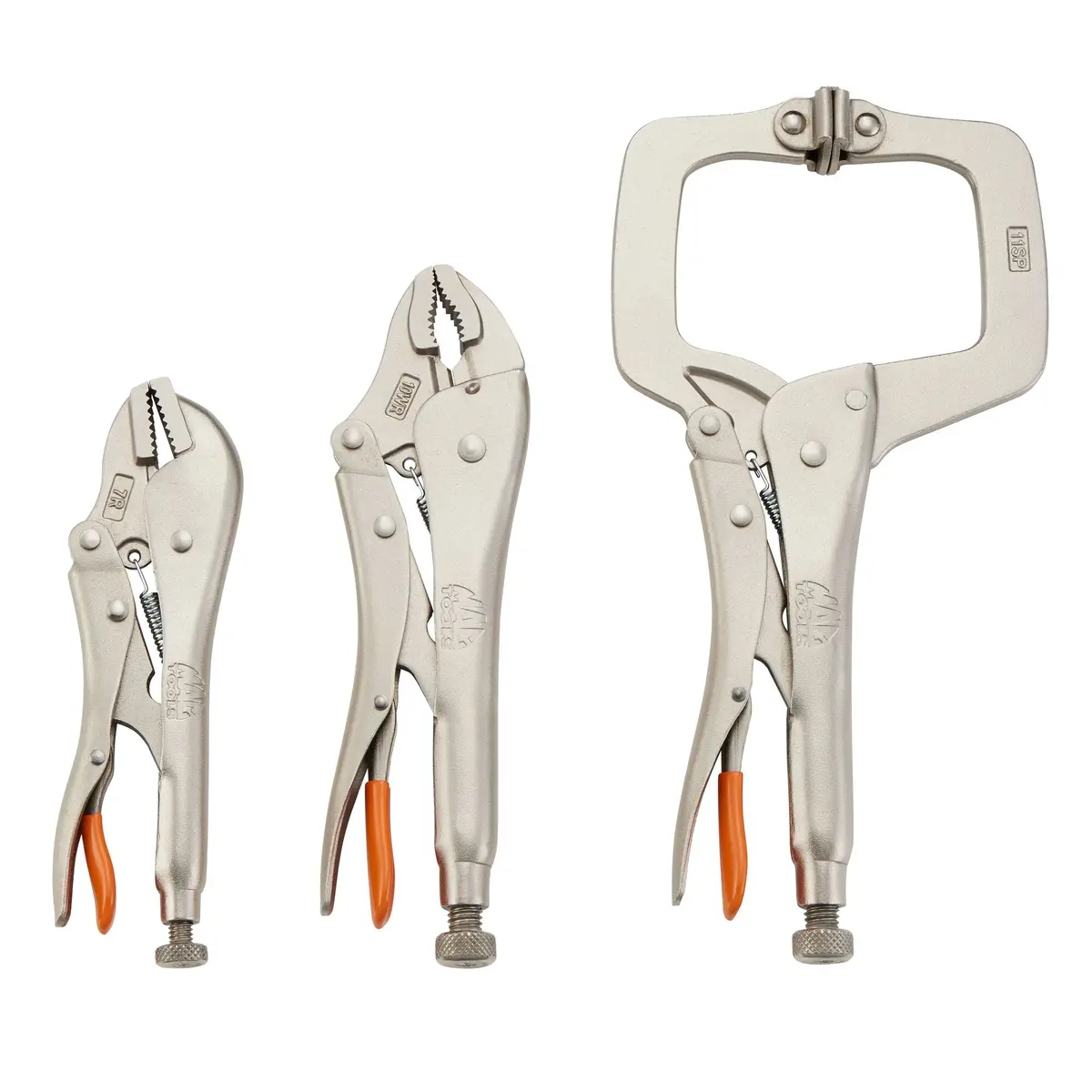 3-Pc. Trigger Release Locking Pliers Set (7-11") - Orange 1