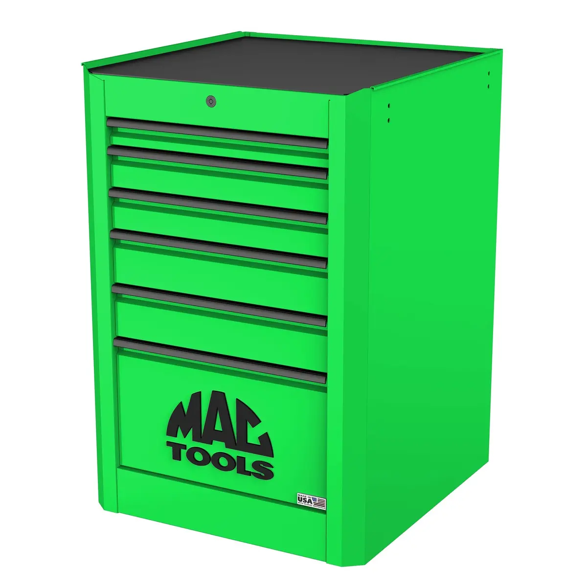 Macsimizer® 6-Drawer Side Box With Powertech™ Drawer - Lime Green 1