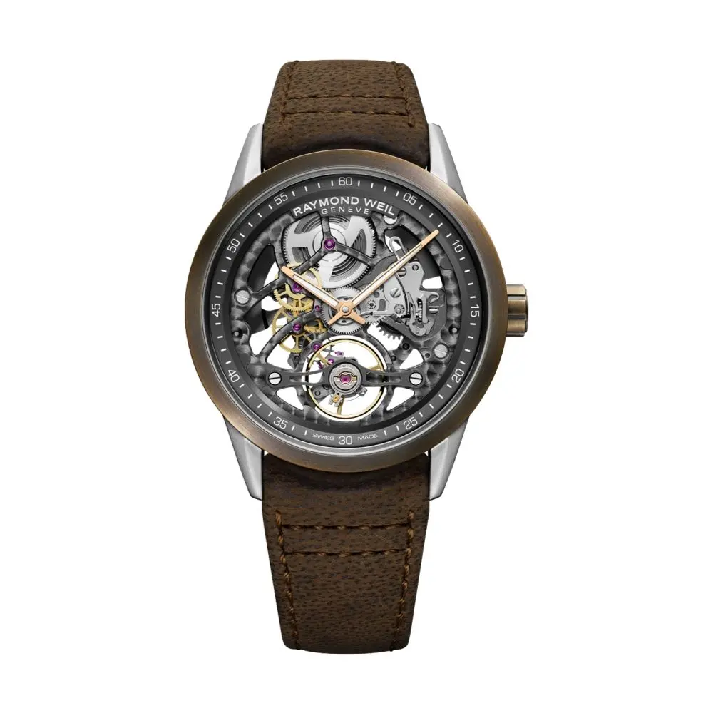 Freelancer Automatic Bronze Skeleton 42.5Mm - Grey On Bracelet 1