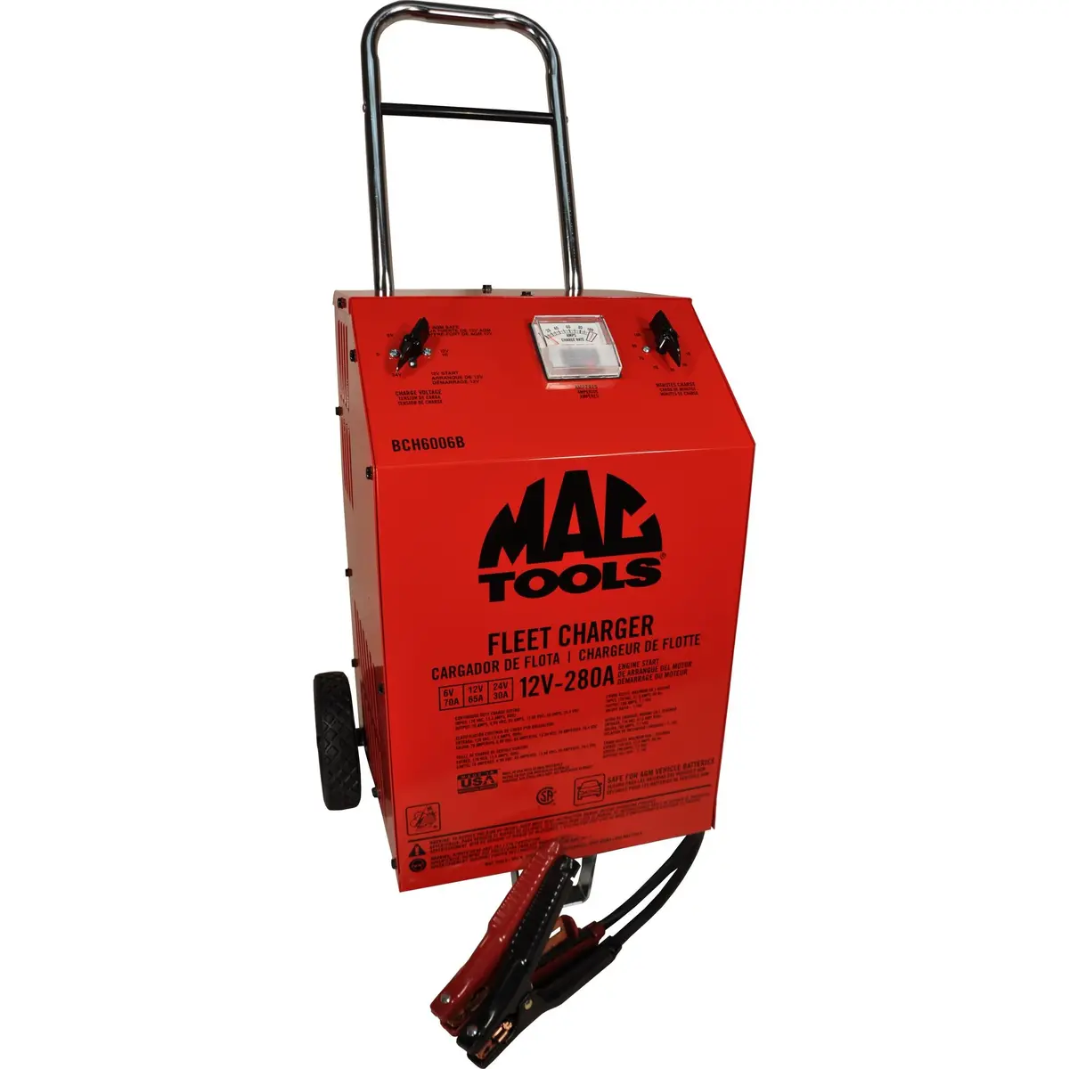 6/12/24V Heavy-Duty Fleet Wheeled Battery Charger 1