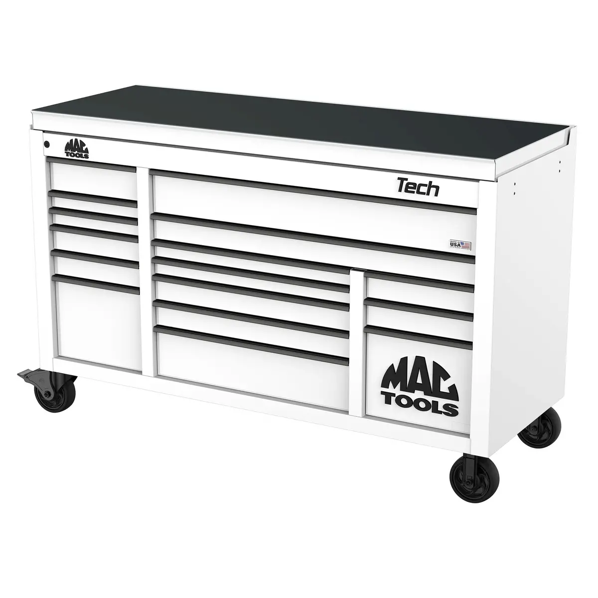 Tech™ Series 16-Drawer Drop Top Workstation - Titanium White 1