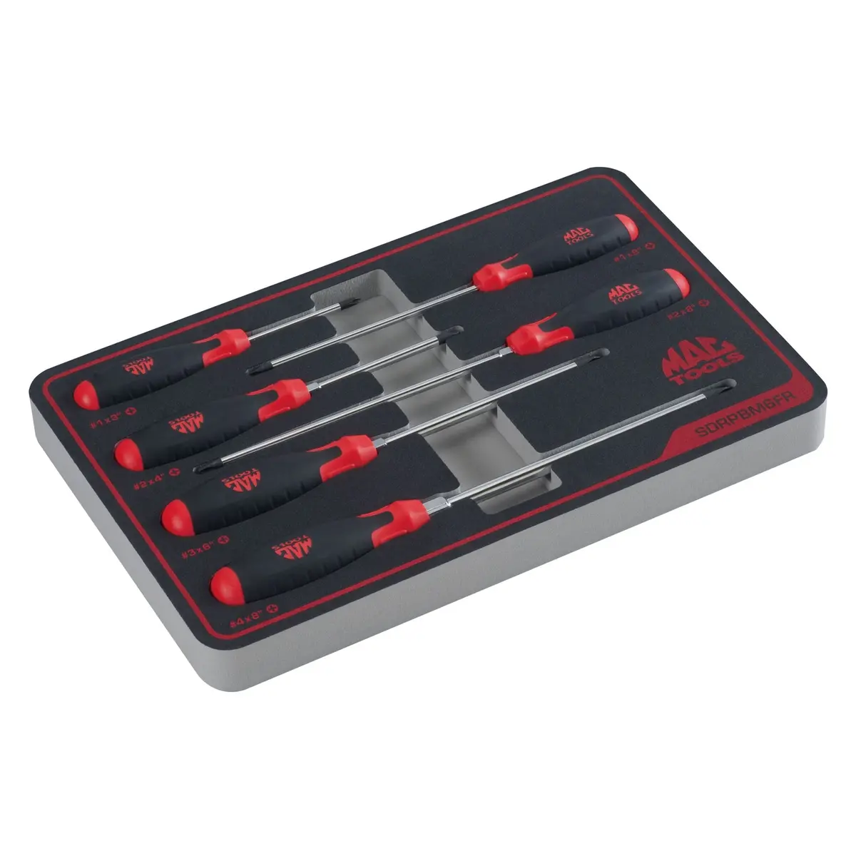 6-Pc. Screwdriver Set In Foam - Red 1