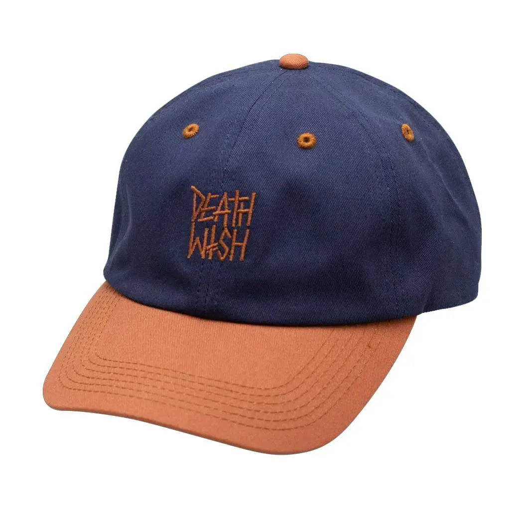 Deathwish Deathstack Dad Cap Snapback - Navy/Brown 1