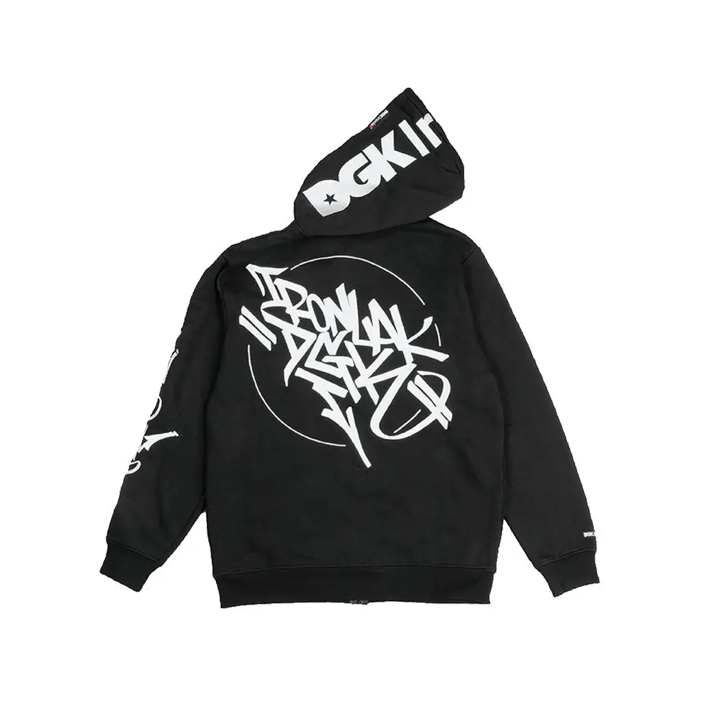 Dgk X Ironlak Tag Zip Hoodie - Black 1