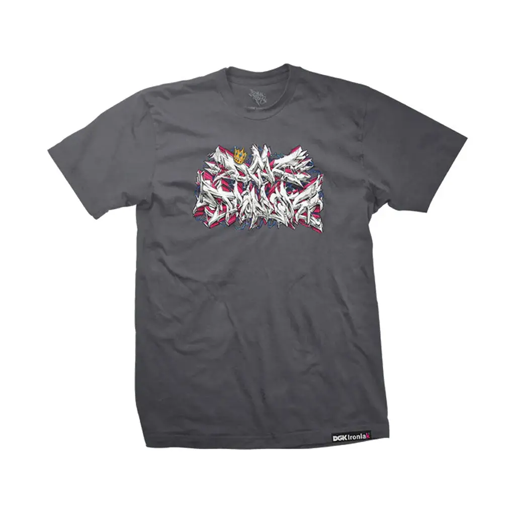 Dgk X Ironlak Volts S/S Tee - Charcoal 1