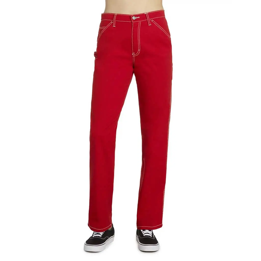 Dickies Women's Carpenter Pants - Red 1