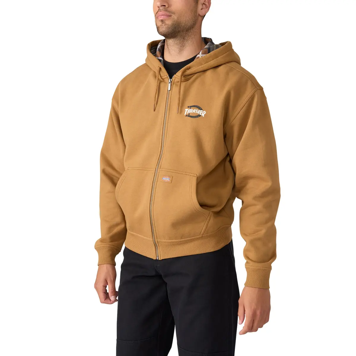 Dickies X Thrasher Zip Hoodie - Brown Duck 1