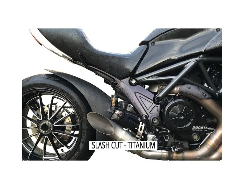 Austin Racing Slash-Cut Slip-On Exhaust – Compatible With 2011–2016 Ducati Diavel 1260 1