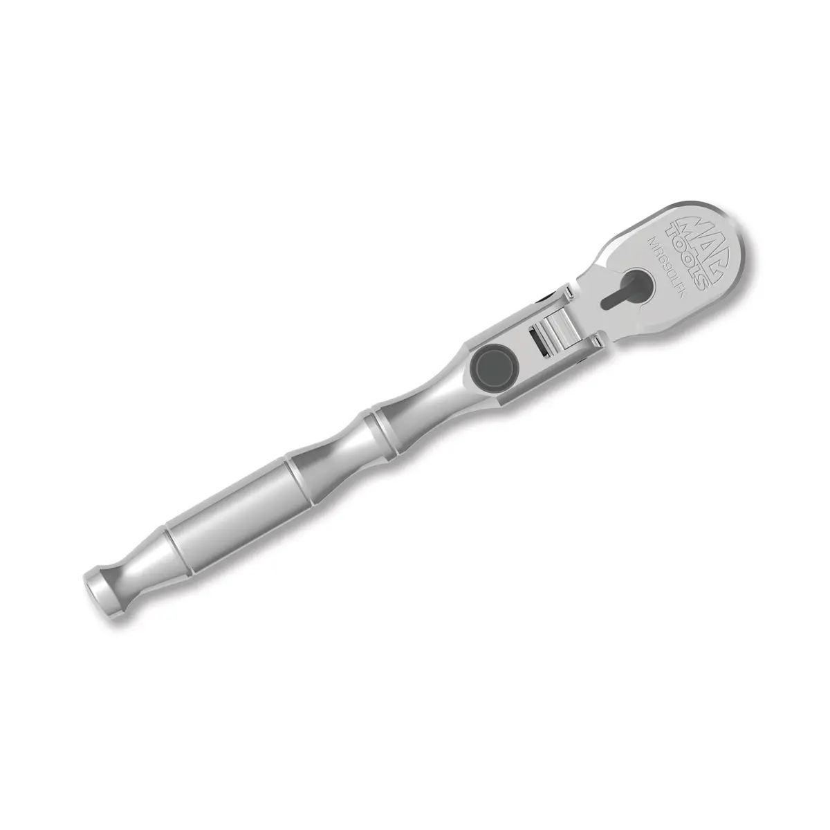 1/4" Drive Axis 90-Tooth Locking Flex-Head Metal-Handle Ratchet - 6" 1