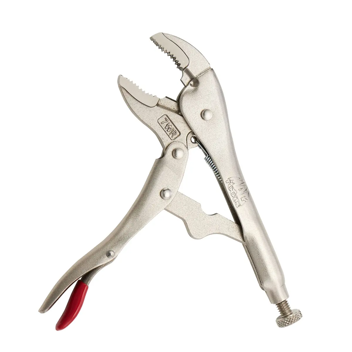 7" Curved Jaw Trigger Release Locking Pliers With Wire Cutter - Red 1