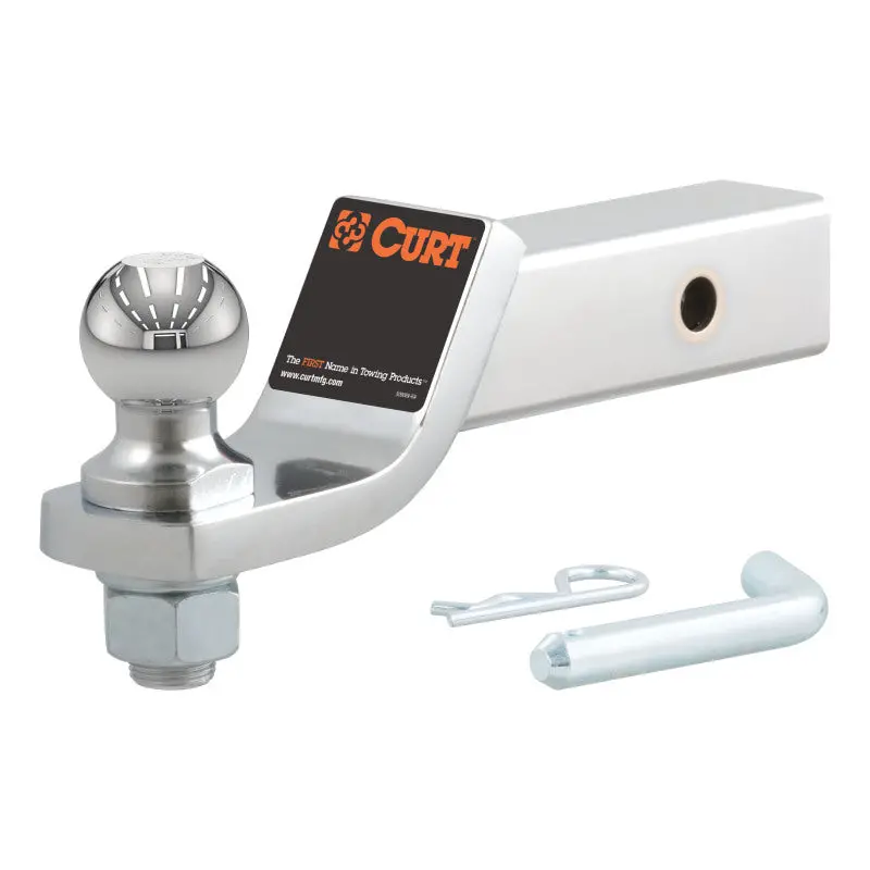 Curt Loaded Ball Mount With 1-7/8-Inch Hitch Ball – 2-Inch Shank, 7,500-Lb Capacity, 2-Inch Drop 1