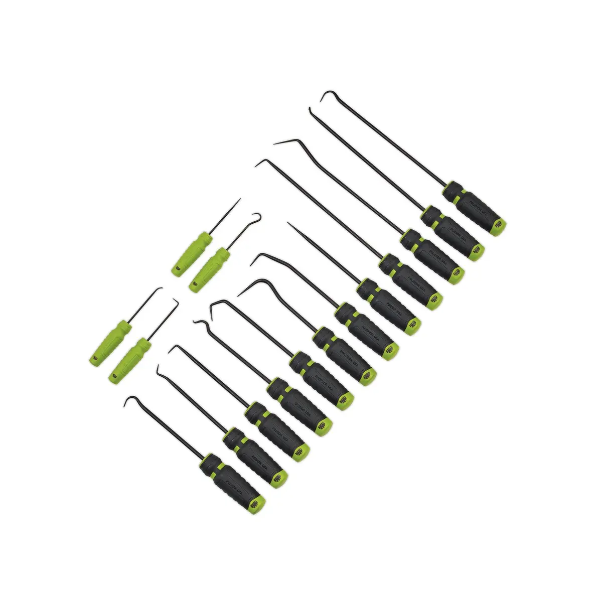 16-Pc. Mac-Grip™ Pick Set - Hi-Vis Green 1