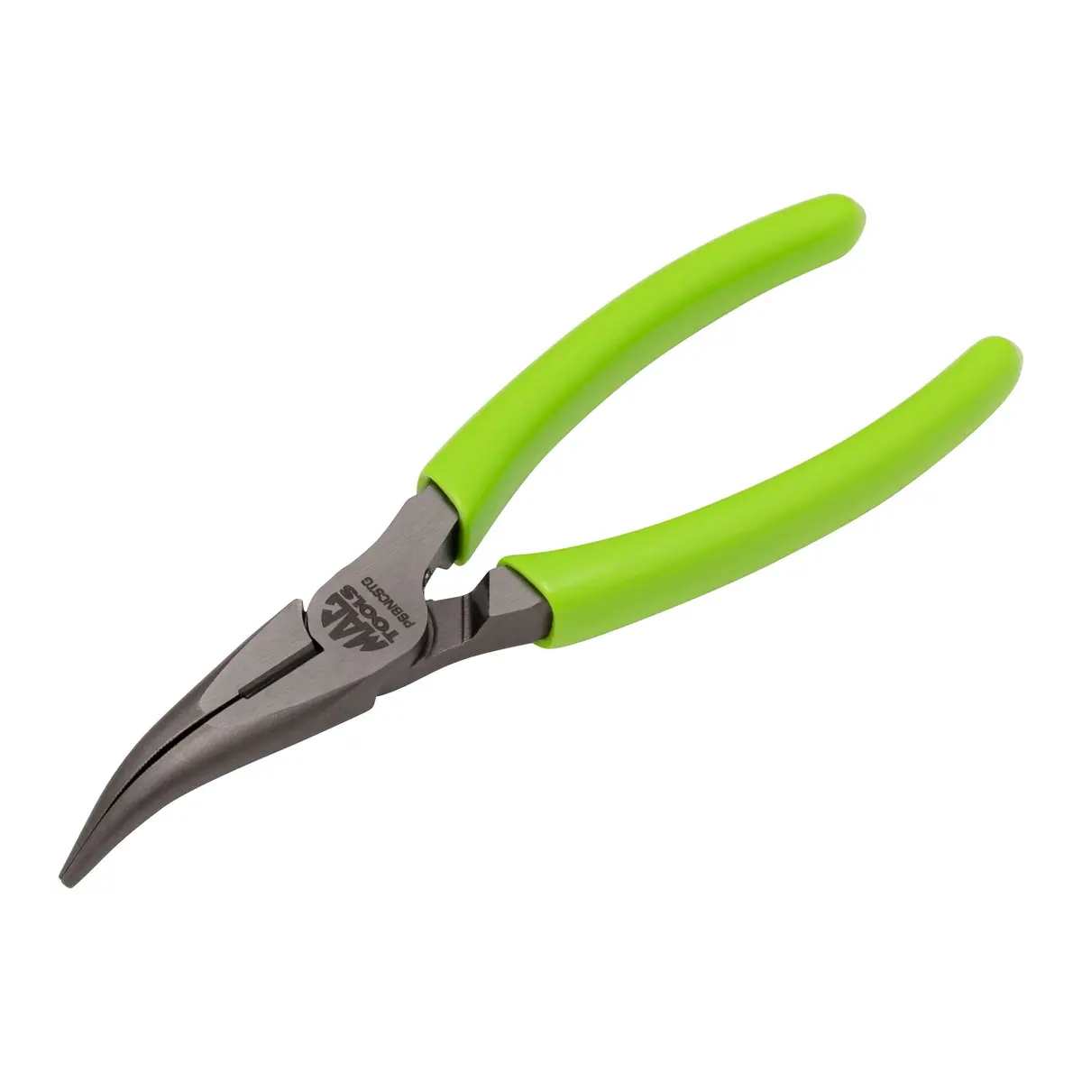 6” Bent Long-Nose C.S.T. Pliers With Cutter Hi-Viz Green 1