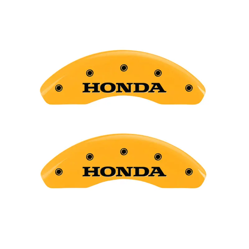 Mgp 4 Caliper Covers Engraved Front Honda Engraved Rear H Logo Yellow Finish Black Ch 1