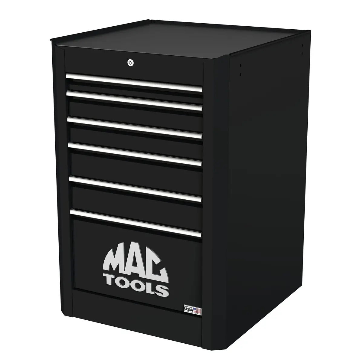 Macsimizer® 6-Drawer Side Box With Powertech™ Drawer - Flat Black 1