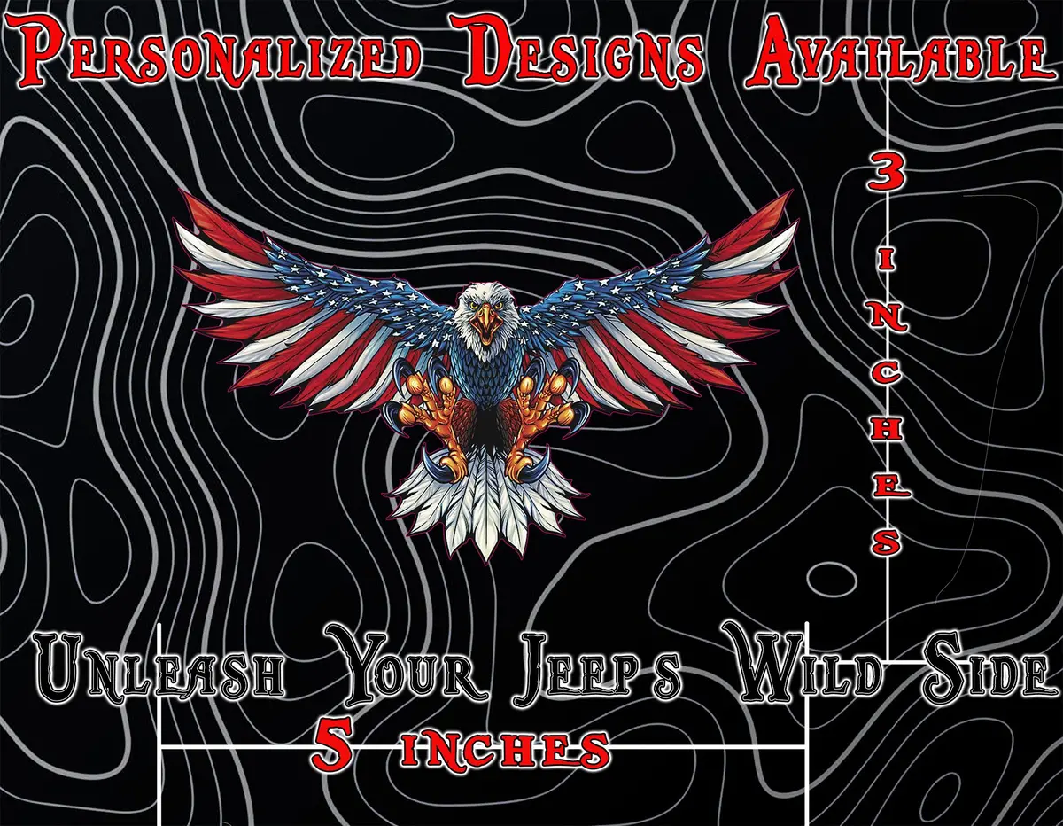 Flying Eagle Flag Window Sticker 2