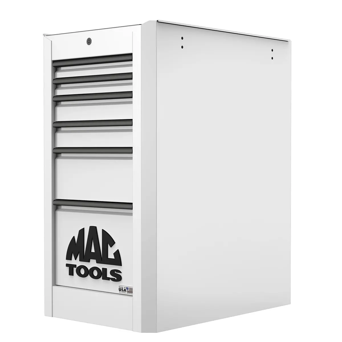 Macsimizer® 6-Drawer Side Box With Powertech™ Drawer - Titanium White 1
