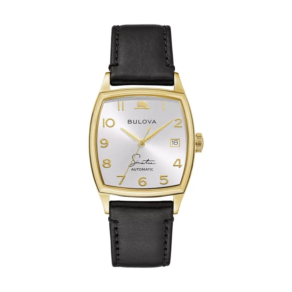Young At Heart Gold-Tone 33.5Mm - Silver On Leather Strap 1
