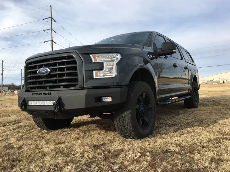 Iron Cross Low-Profile Front Bumper – Gloss Black Finish For 2015–2017 Ford F-150 1