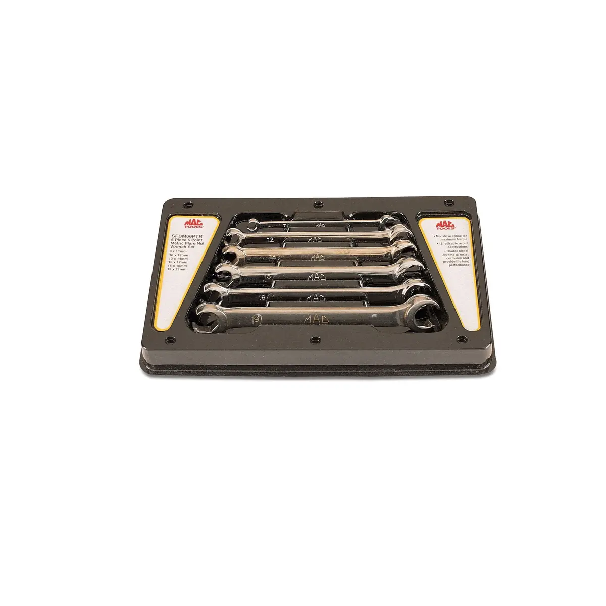 6-Pc. Metric Double-End Flare Nut Wrench Set - 6-Pt. 1