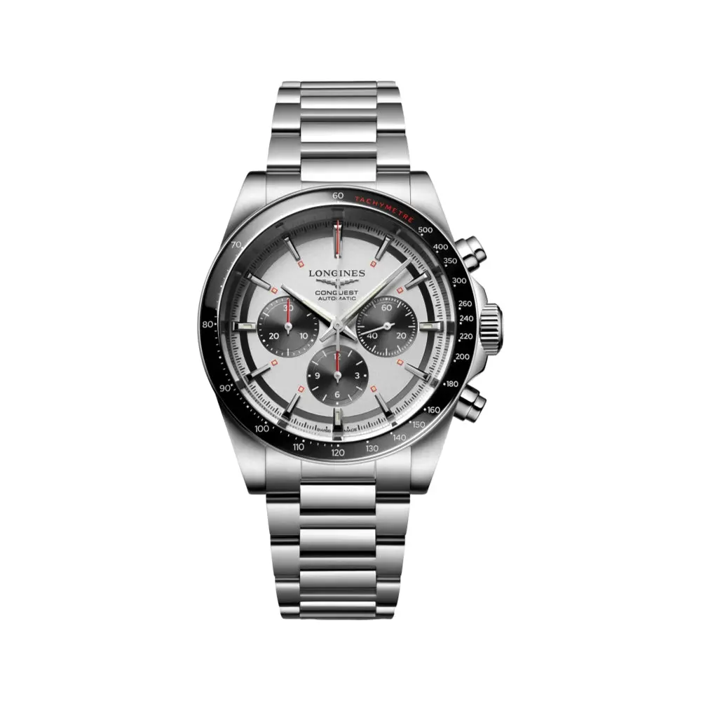 Conquest Automatic Chronograph 42Mm - Silver On Bracelet 1