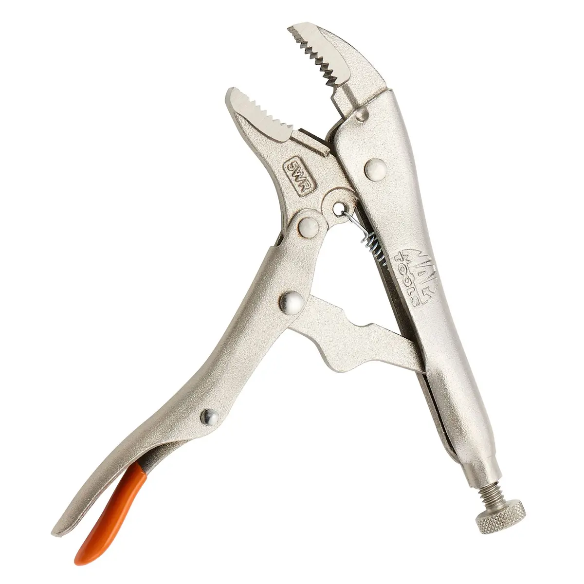 5" Curved Jaw Trigger Release Locking Pliers - Orange 1