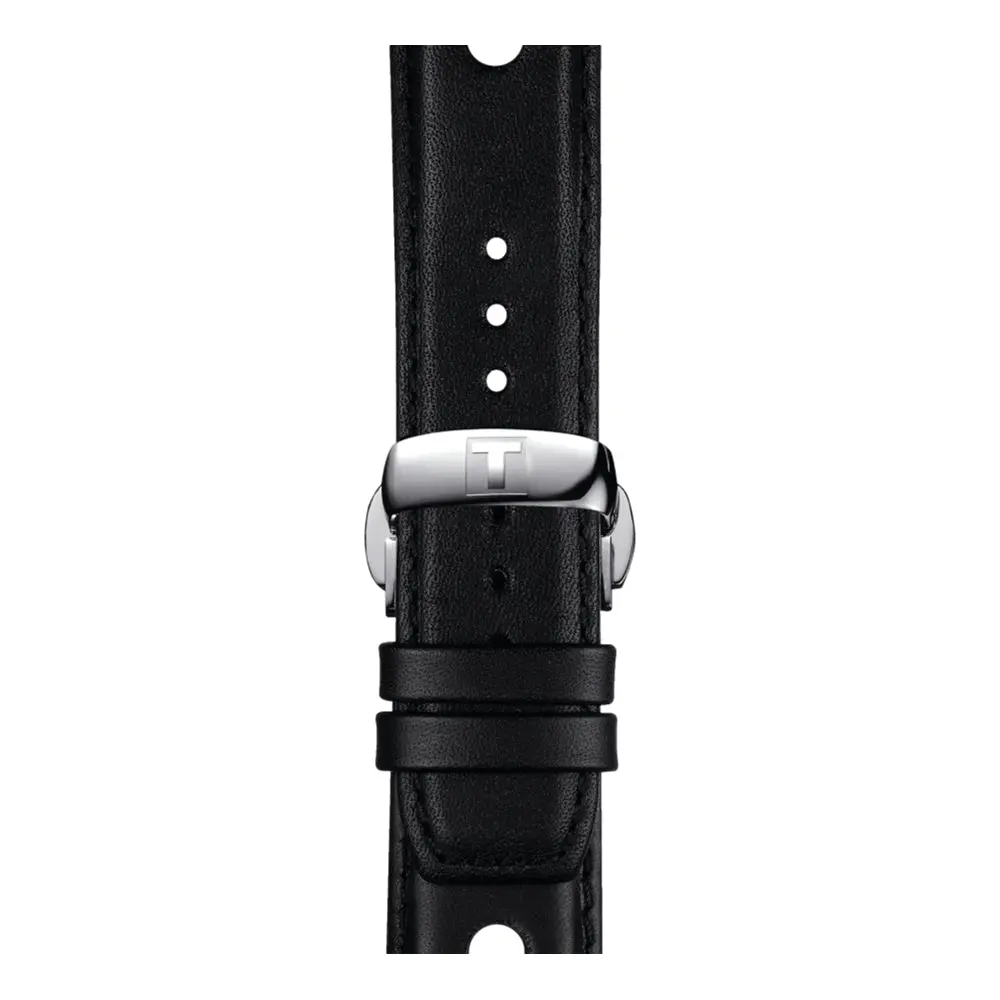 Tissot Official Black Leather Strap With Butterfly Clasp 20Mm 1