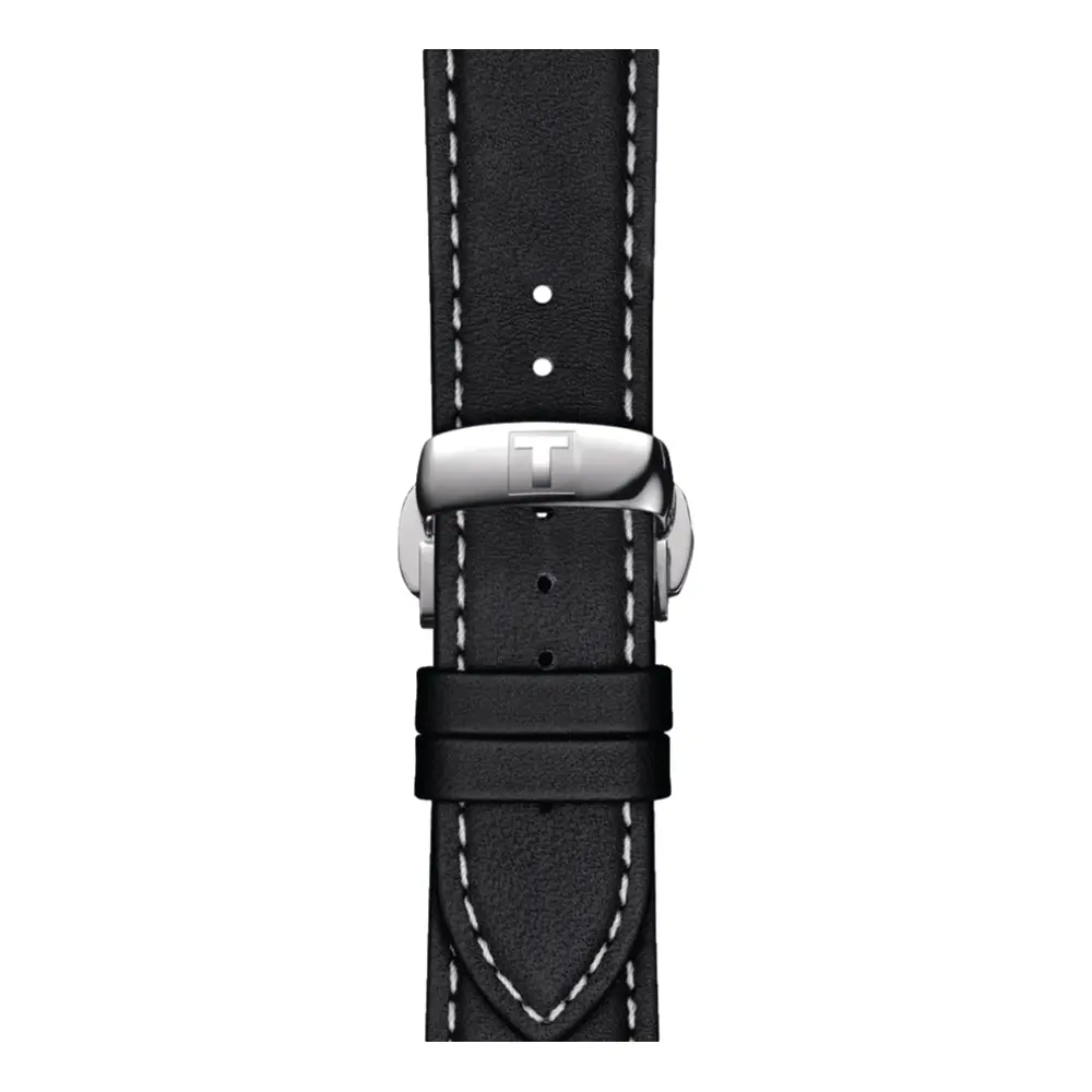Tissot Official Black Leather Strap Stitched 21Mm 1