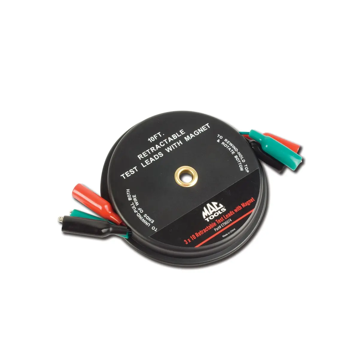 3-Pc. Retractable Magnetic-Body Test Lead Set 10' 1