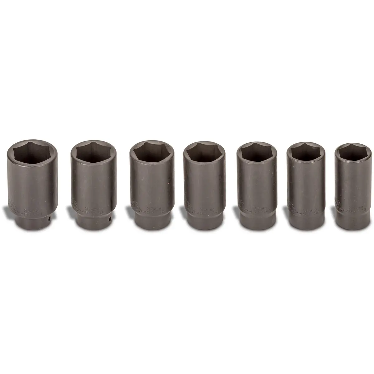 7-Pc. 1/2" Drive Axle Nut Socket Set - 6-Pt. 1