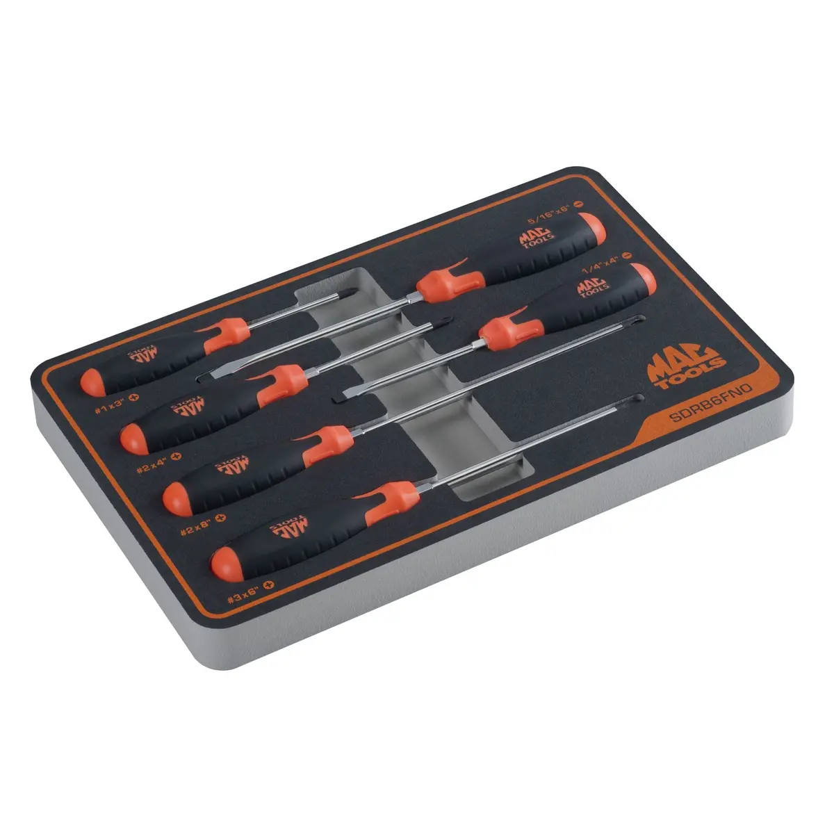 6-Pc. Screwdriver Set In Foam – Orange 1
