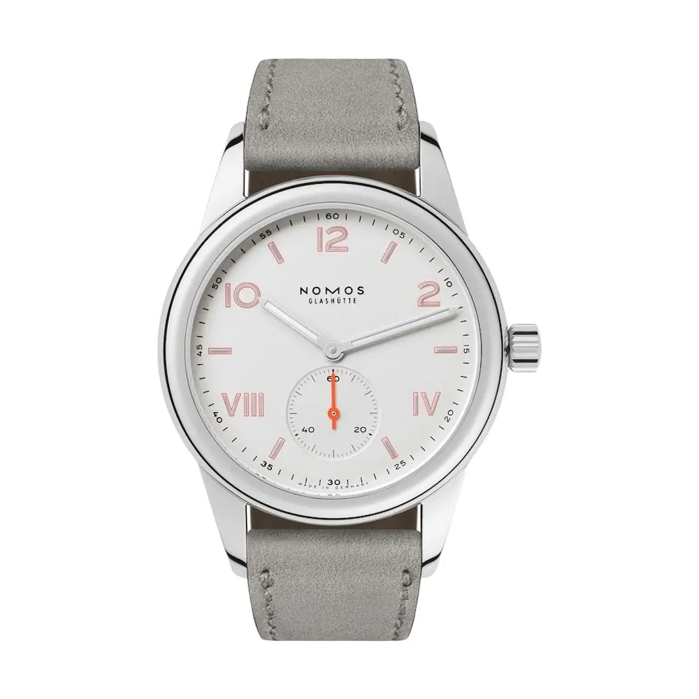 Club Campus 36Mm - White Silver-Plated On Leather Strap 1