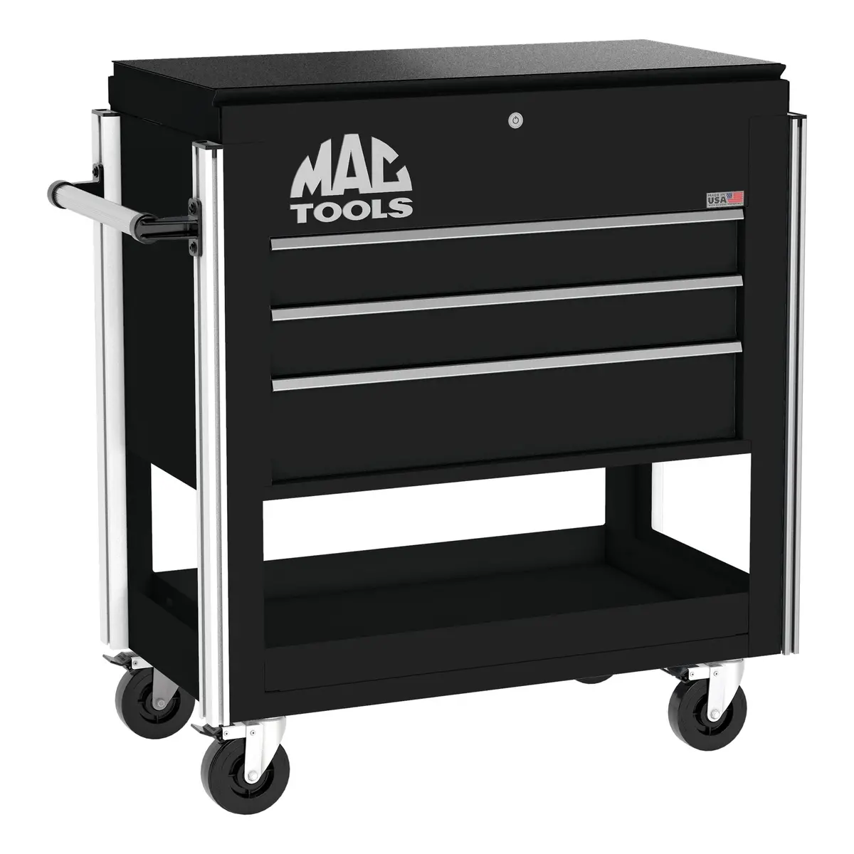 3-Drawer Utility Cart W/ Full Lid - Galaxy Black 1