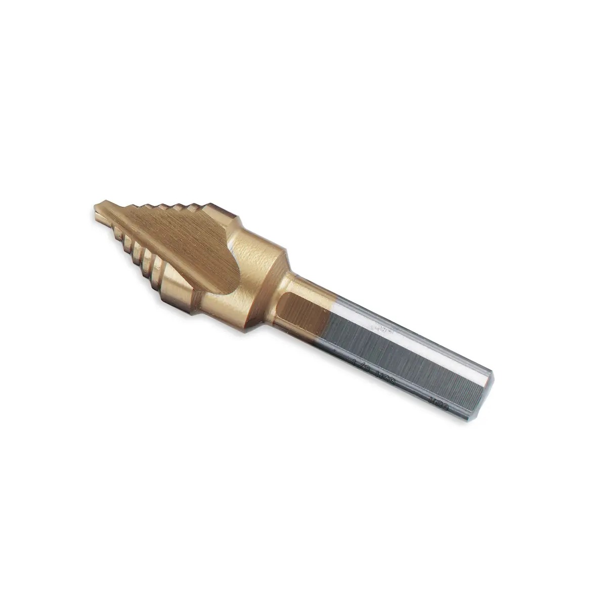 Stubby Titanium-Nitride Coated Stepped Drill Bit 1/8" - 1/2" (7 Steps) 1