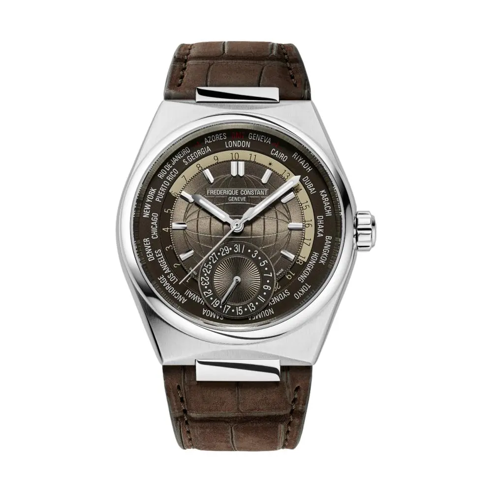 Highlife Worldtimer Manufacture 41Mm - Brown On Leather Strap 1
