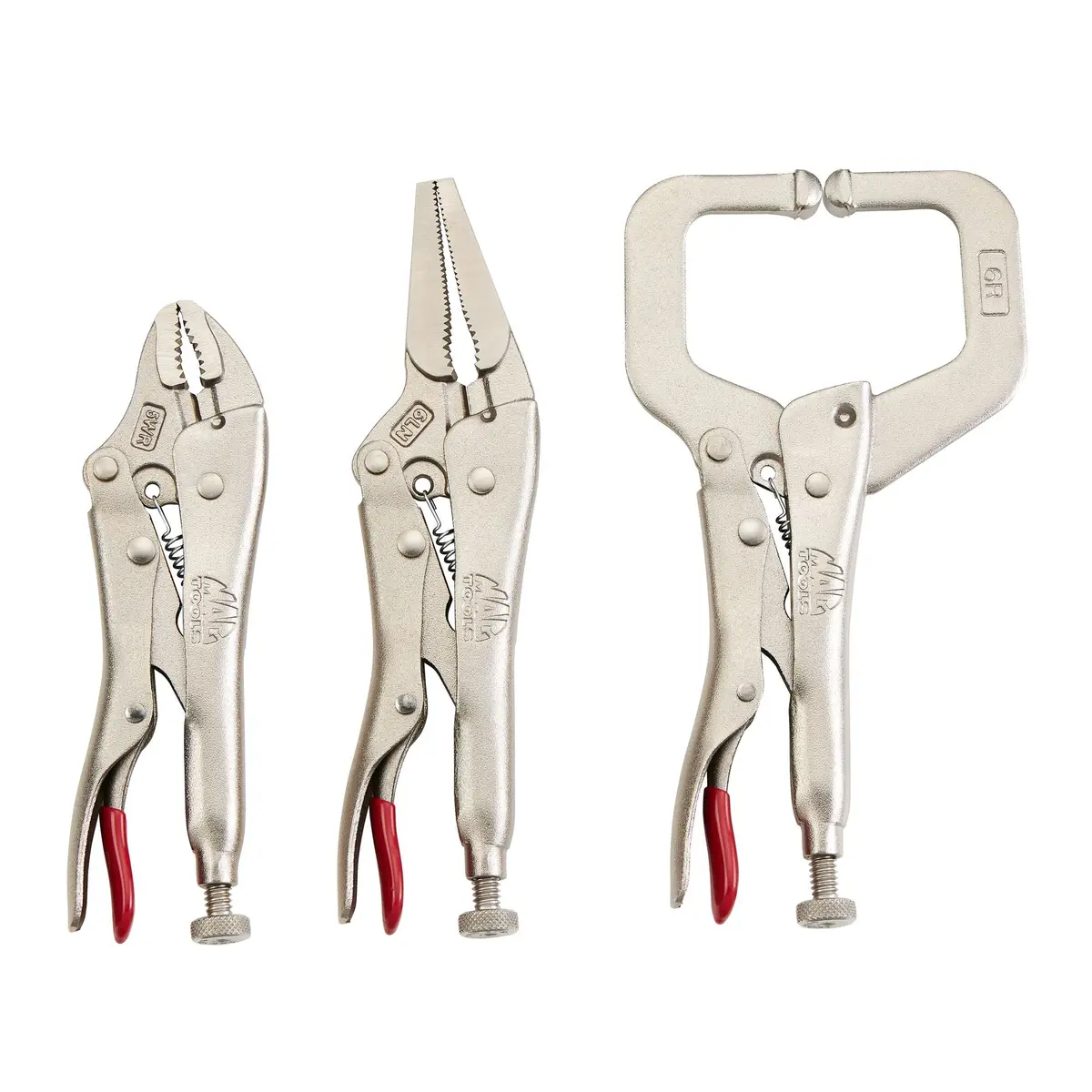 3-Pc. Trigger Release Locking Pliers Set (5-6") - Red 1