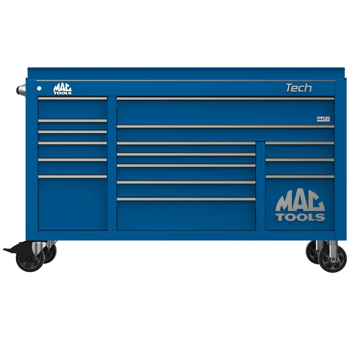 Tech™ Series 16-Drawer Drop Top Workstation - Sapphire Blue 1
