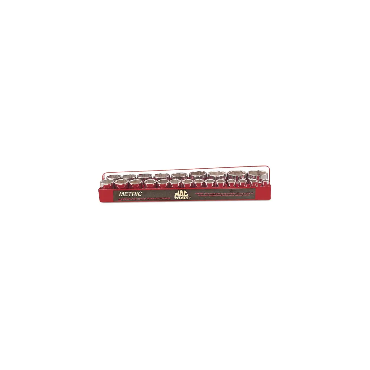 23-Pc. 1/2" Drive Metric Socket Set - 6-Pt. 1
